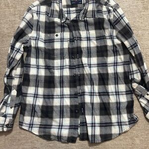 American Eagle Outfitters Black and White Checkered Shirt